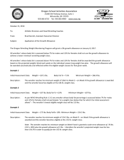 Growth Allowance Memo