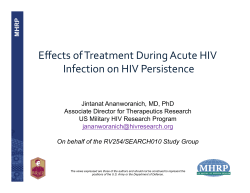 Effects of Treatment During Acute HIV Infection on HIV