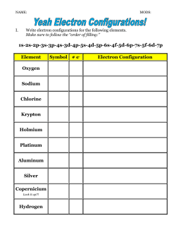 Electron Configuration Practice File