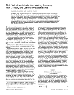 Fluid velocities in induction melting furnaces: Part I. Theory and