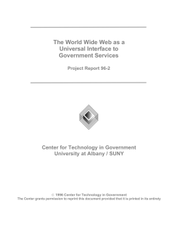The World Wide Web as a Universal Interface to Government Services
