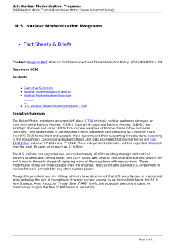 US Nuclear Modernization Programs