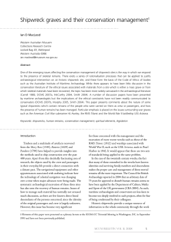 Shipwreck graves and their conservation management1