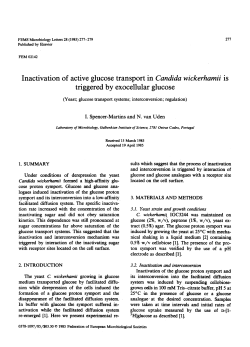 Inactivation of active glucose transport in Candida wickerhamii is