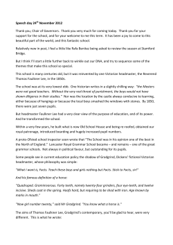 Headmaster`s Speech