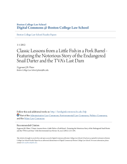 Classic Lessons from a Little Fish in a Pork Barrel