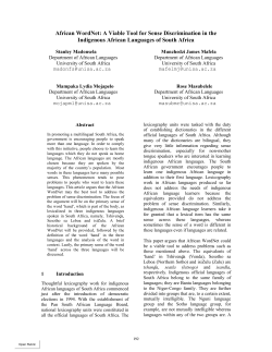 African WordNet: A Viable Tool for Sense Discrimination in the