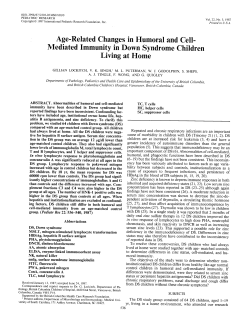 Age-Related Changes in Humoral and Cell