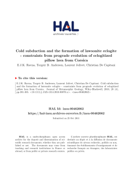 Cold subduction and the formation of lawsonite eclogite