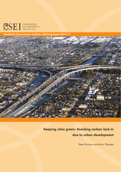 Keeping cities green: Avoiding carbon lock