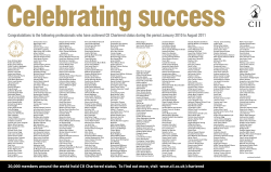 Congratulations to the following professionals who have