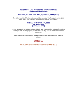 Haj Committee Act, 2002
