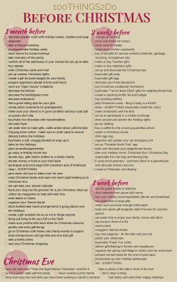 Christmas Checklist – 100 Things 2 Do leading up to the Holidays