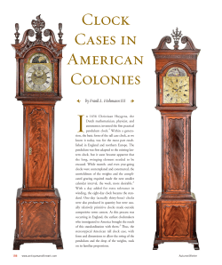 Clock Cases in American Colonies