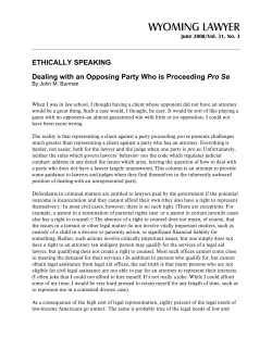 Dealing with an Opposing Party Who is Proceeding Pro Se