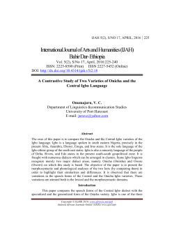 18.A Contrastive Study of Two Varieties of Onicha and the Central