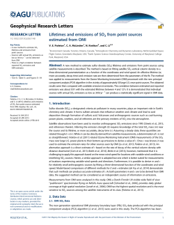emissions of SO2 from point sources