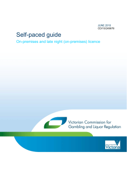 Self paced guide - On premises licence
