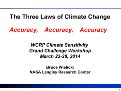 The Three Laws of Climate Change Accuracy, Accuracy, Accuracy