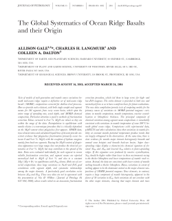 The Global Systematics of Ocean Ridge Basalts