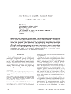 How to Read a Scientific Research Paper