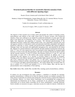 Structural polysaccharides in xoconostle (Opuntia matudae) fruits