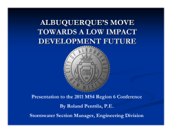 albuquerque`s move towards a low impact development future