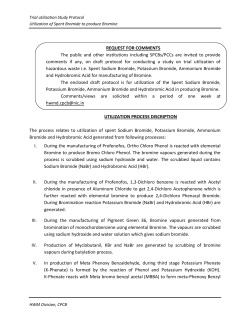 protocol for utilization of Hazardous waste i.e Spent Sodium Bromide