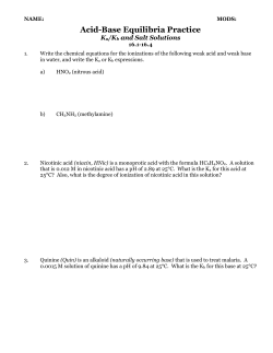 Acid-Base Equilibria Practice