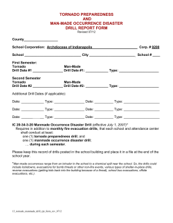 Tornado Manmade Drill Report - Archdiocese of Indianapolis