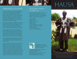 Hausa - National African Language Resource Center