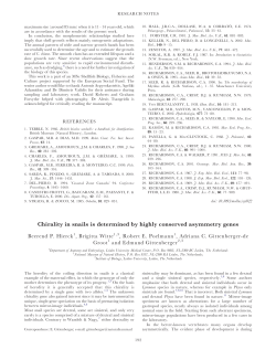 Chirality in snails is determined by highly conserved asymmetry genes