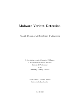 Malware Variant Detection