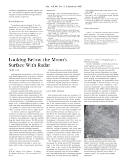 Looking Below the Moon`s Surface With Radar