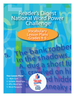 The Reader`s Digest National Word Power