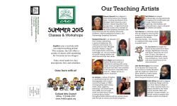 Our Teaching Artists SUMMER 2015