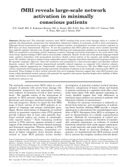 fMRI reveals large-scale network activation in minimally conscious
