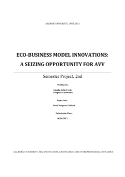 eco-business model innovations: a seizing opportunity
