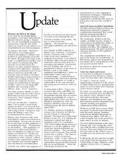 Mormons and ERA in the Media In an article for the Knight