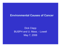 Environmental Causes of Cancer