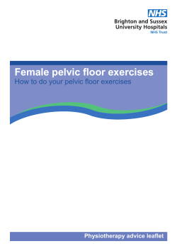 Pelvic floor exercises for women - Brighton and Sussex University