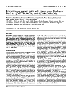 Interactions of nucleic acids with distamycins