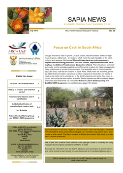 SAPIA NEWS No. 25 - Invasive Species South Africa