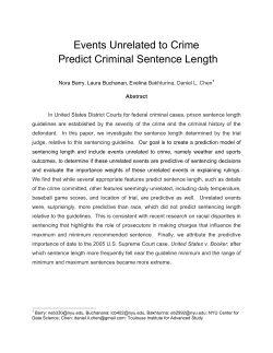 Events Unrelated to Crime Predict Criminal Sentence Length