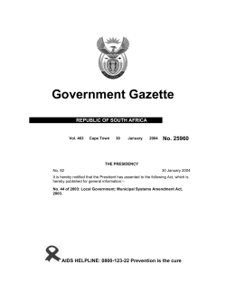 Local Government: Municipal Systems Amendment Act [ No. 44 of