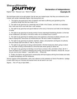 Example 5 - The Ultimate Journey