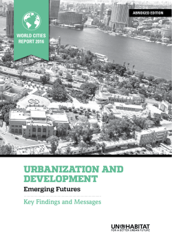 URBANIZATION AND DEVELOPMENT