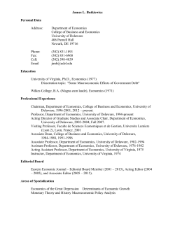 James Butkiewicz`s CV