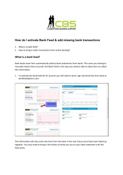 How do I activate Bank Feed and add missing bank transactions?