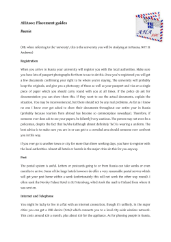 Russia - At Home and Abroad Society